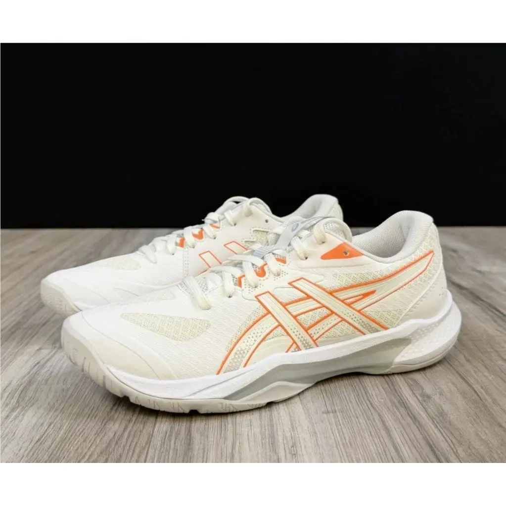 Asics Gel-tactic 13 White Vivid Coral Womens Volleyball Court Shoes Size 8.5