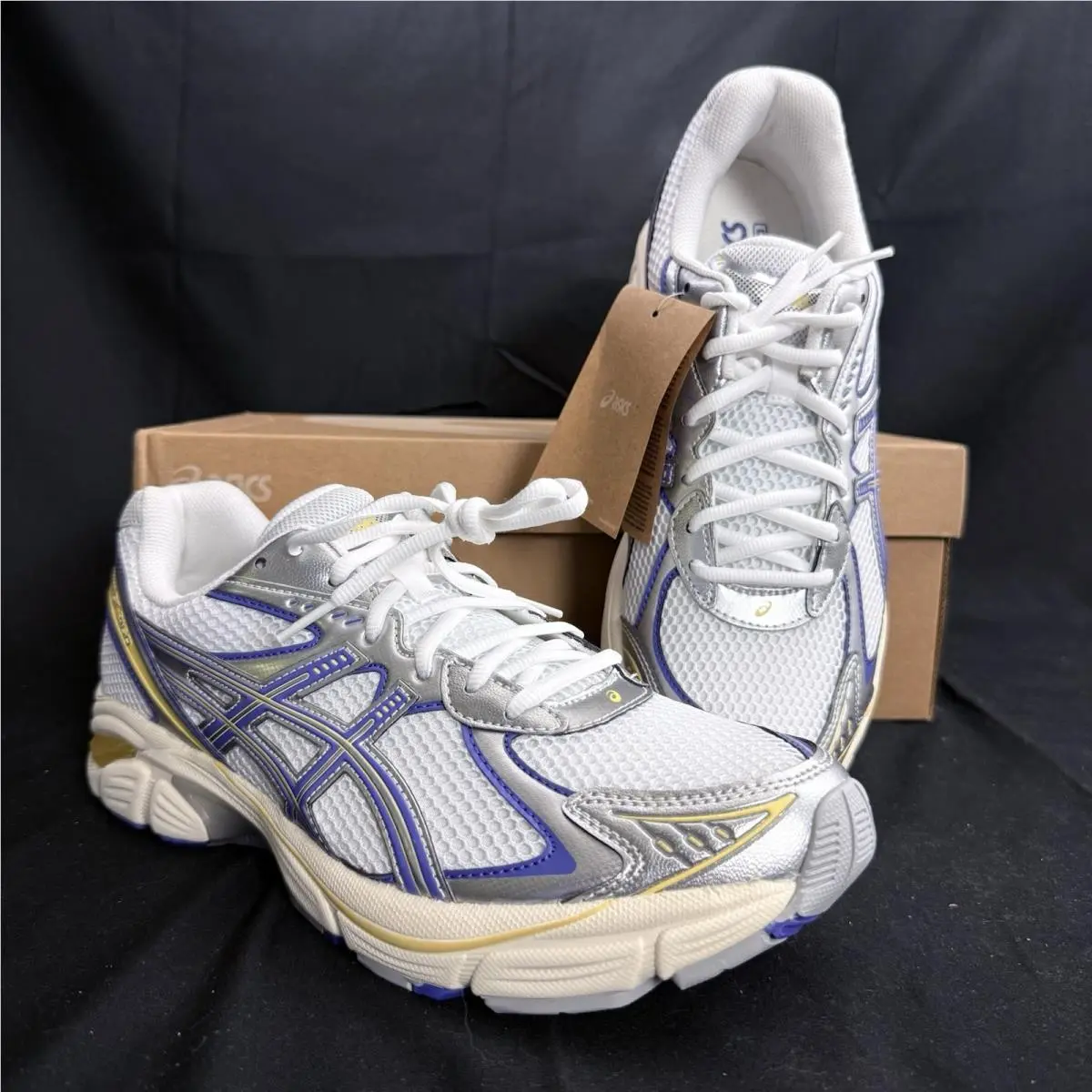 Size 10 Asics GT-2160 Mens White Blue Violet Purple Pure Silver Gel 1203A275 109