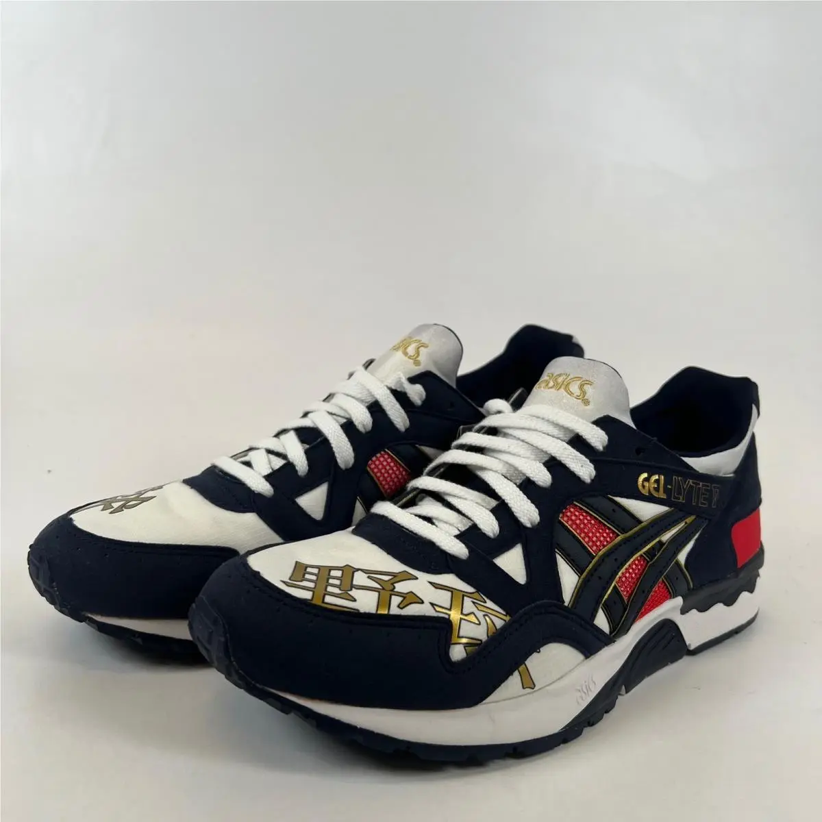 Asics Gel-lyte V White Midnight Red Gold Sneakers 1193A157-101 Mens Size 10