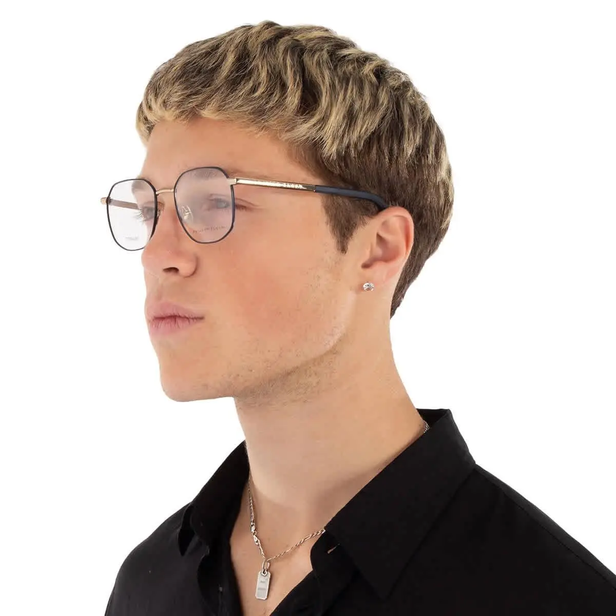 Demo Geometric Men`s Eyeglasses VPP020M 02A8 VPP020M 02A8 by Philipp Plein