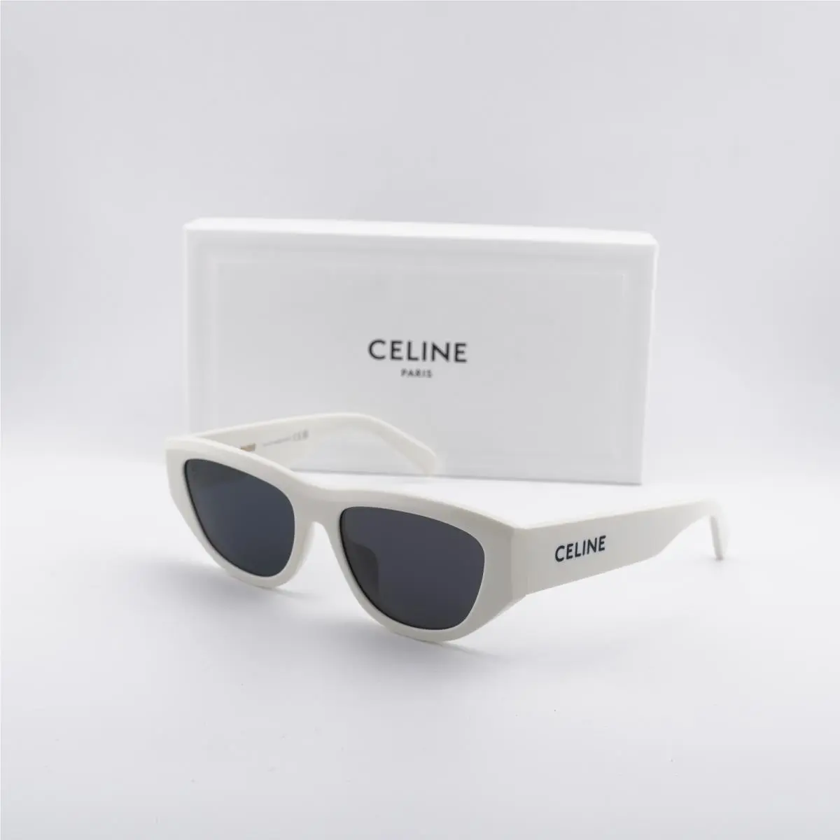 CL40278U Monochroms 25A Ivory/smoke 55-17-140 Sunglasses by Celine