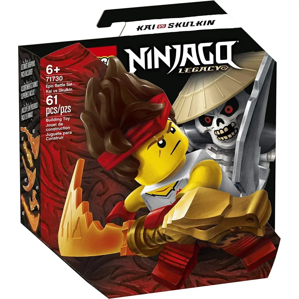 Lego Ninjago Epic Battle Set – Kai Vs. Skulkin 71730 Building Kit Ninja