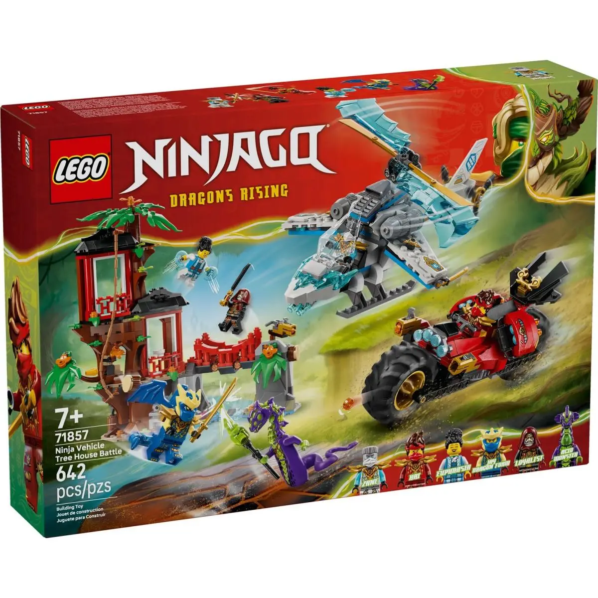 Lego Ninjago Ninja Vehicle Tree House Battle Building Set 642 Pieces 3-Story