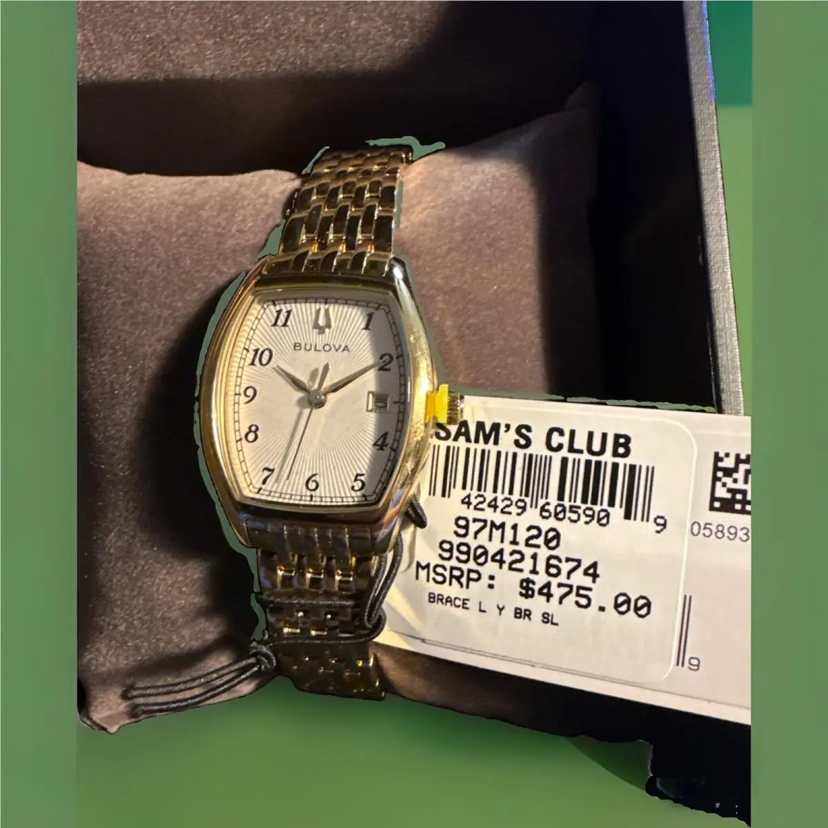 Bulova Ladies Classic Tonneau Wrist Watch Gold 990421674