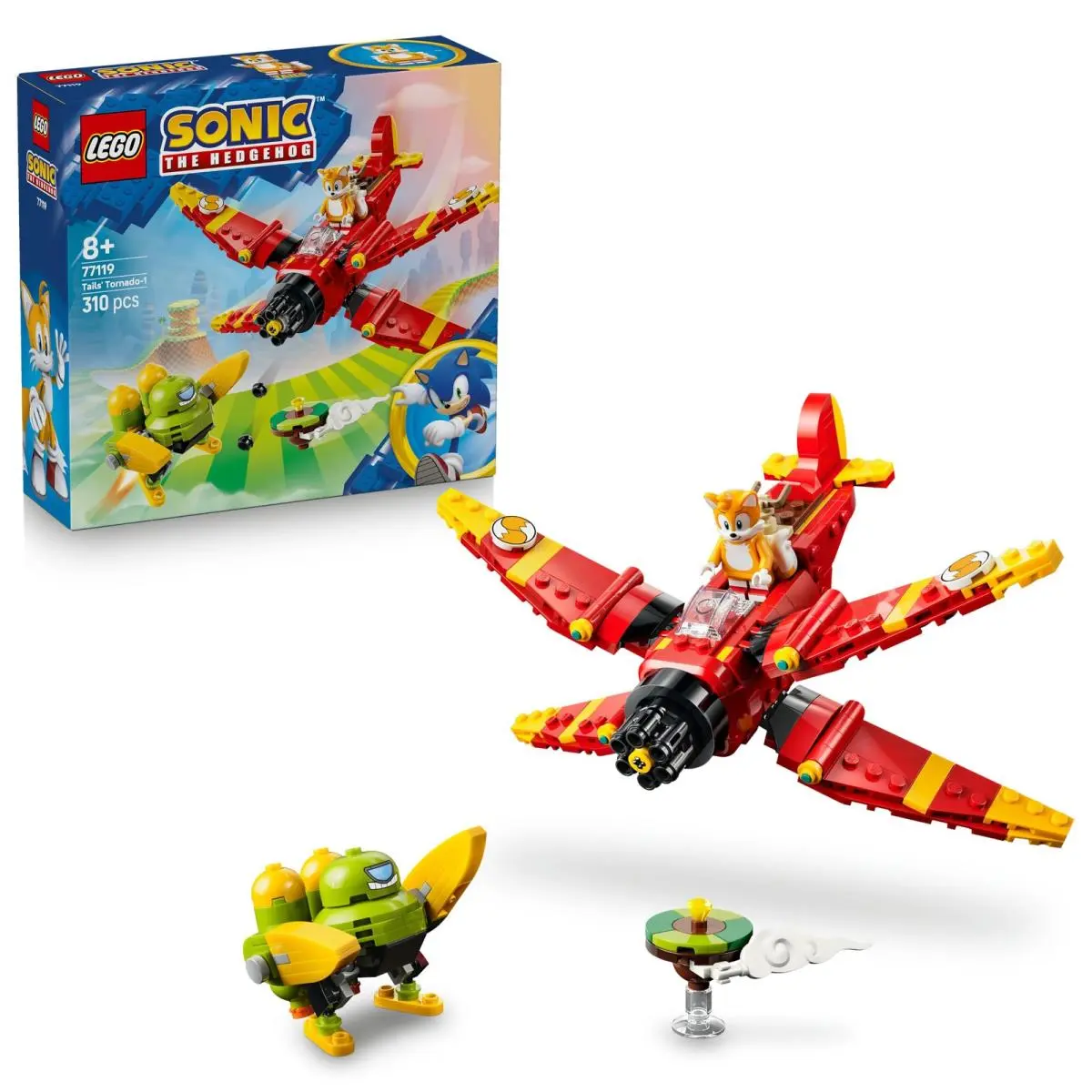 Lego Sonic The Hedgehog Tails` Tornado-1 Plane Toy - Badnik Figure Tails Minifi