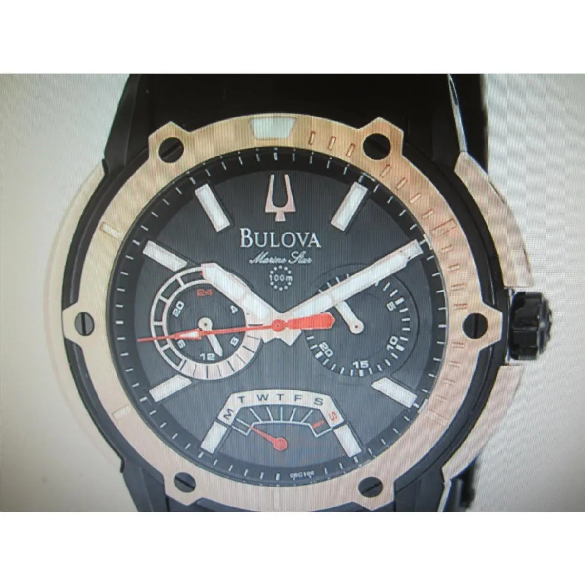 Marine Star Men`s Watch Chrono All S/s 98C106 by Bulova