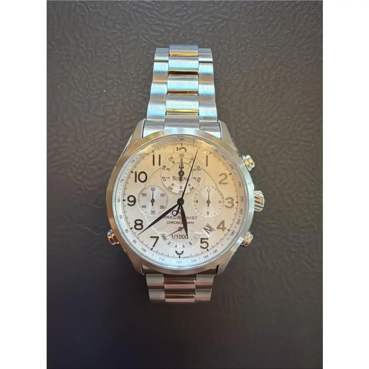 Precisionist Chronograph 96B183 Men`s Watch Stainless Steel White by Bulova