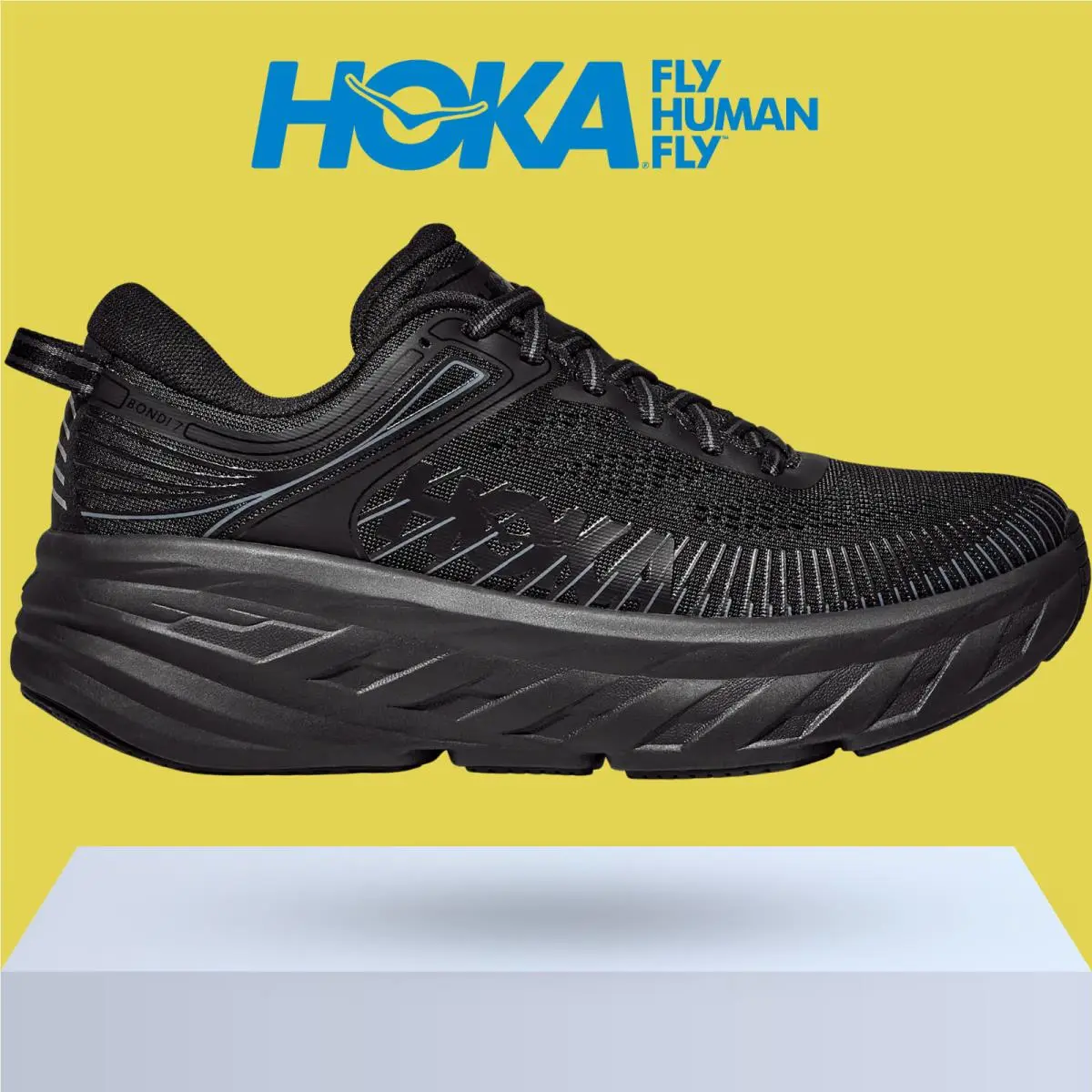 Hoka shoes - Hoka One One Bondi 7 - Black/Black 4