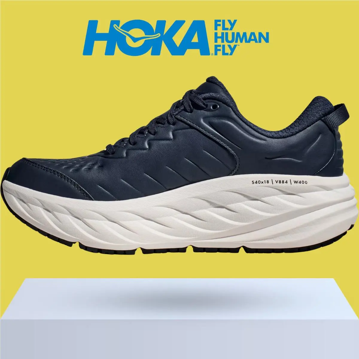 Hoka shoes - Hoka One One Bondi SR - Faded Navy/Carbon Black 10