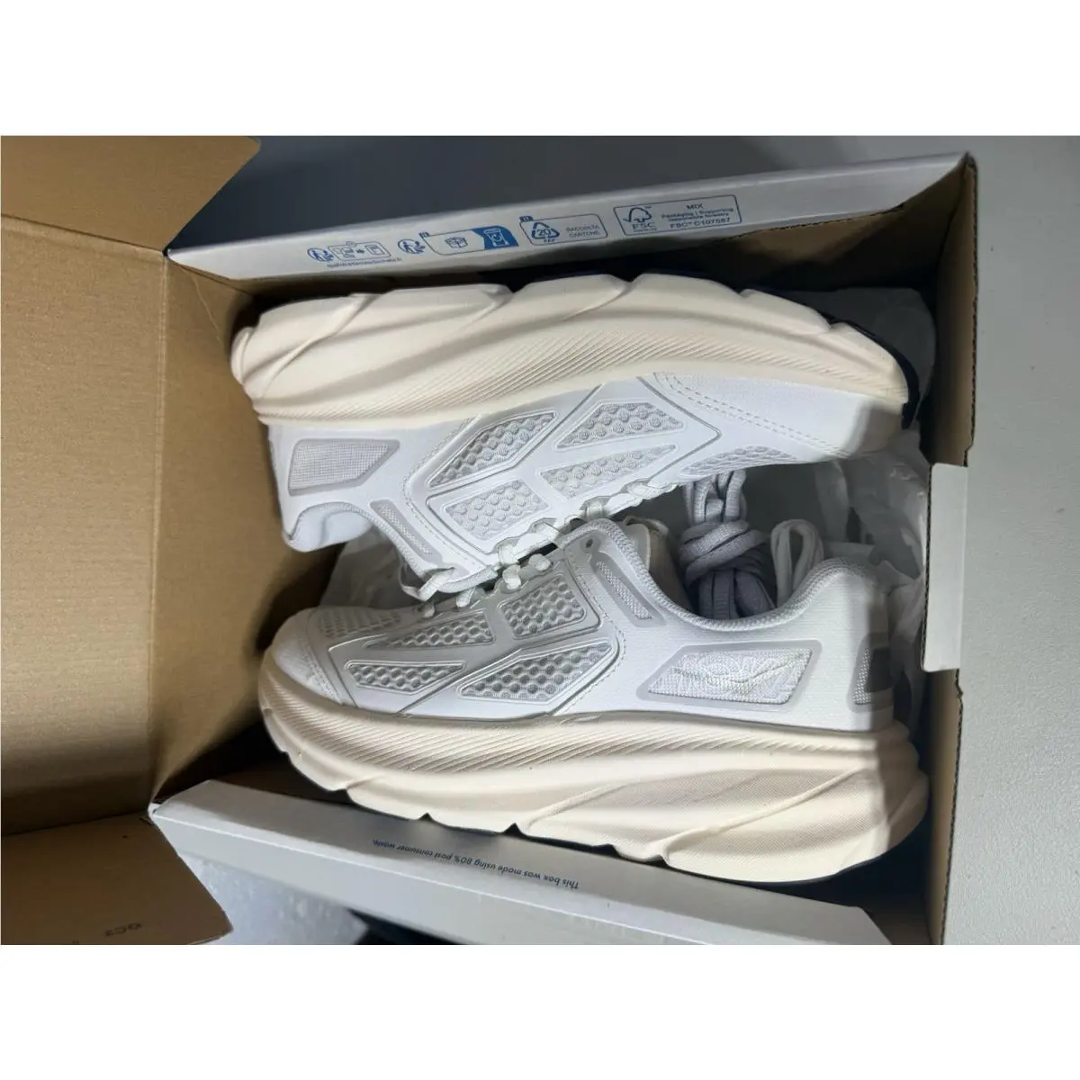 Hoka shoes - Clifton L LS Eggnog Shifting Sand - 1155370-FCG - Beige 15