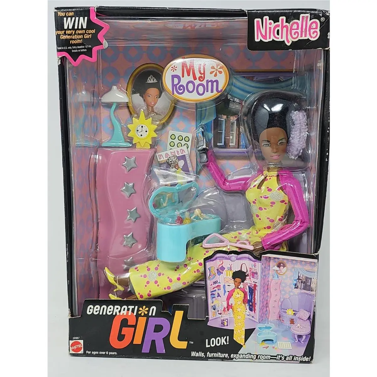 Barbie My Room Generation Girl Nichelle African American Doll Playset 2000