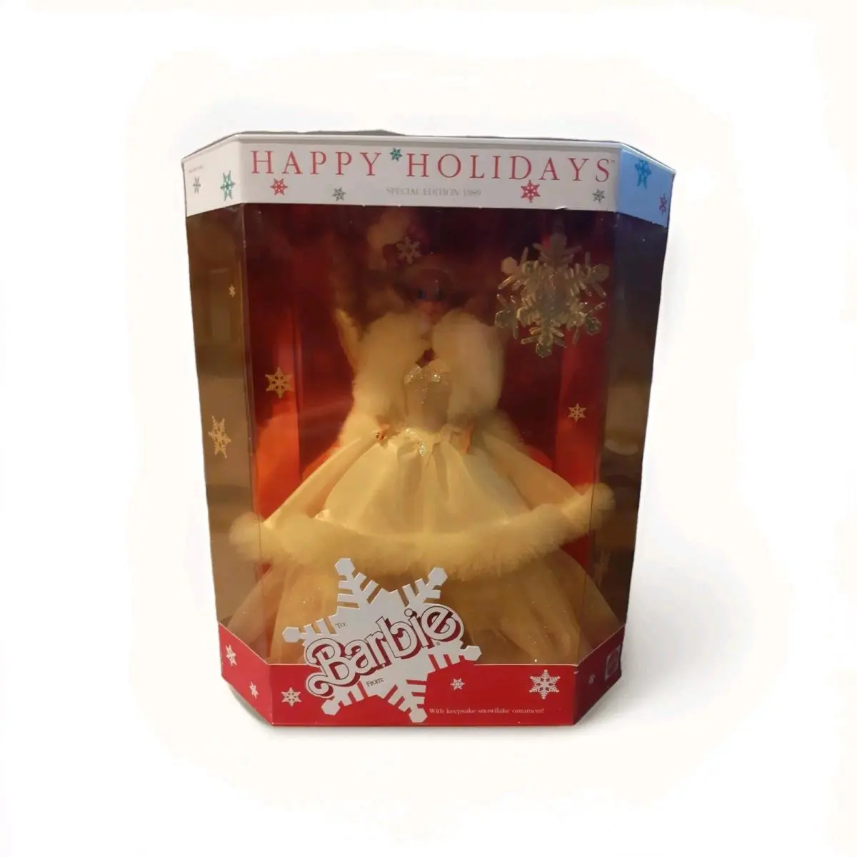 1989 Mattel Barbie Happy Holidays Doll Special Edition Plastic Yellowing