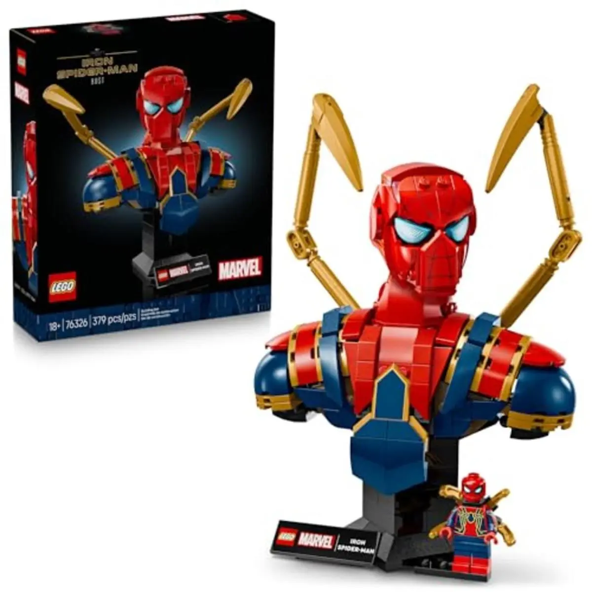 Lego Marvel Iron Spider-man Bust 76326 Building Set Minifigure Posable Arms