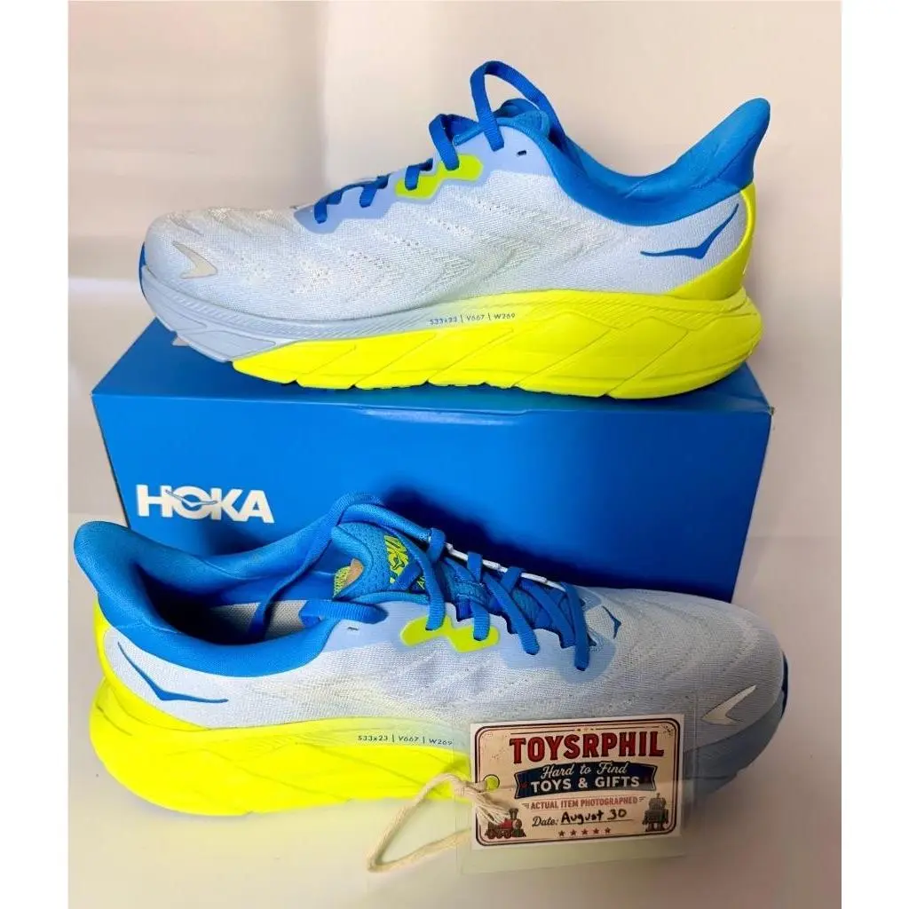 Hoka Arahi 6 Men`s Running Shoes Size 11 D Ice Water Evening Primrose
