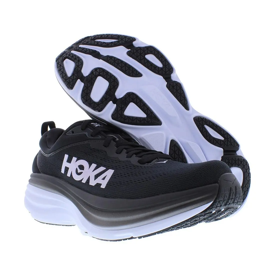 Hoka Bondi 8 Mens Shoes Size 7 Color: Black/white