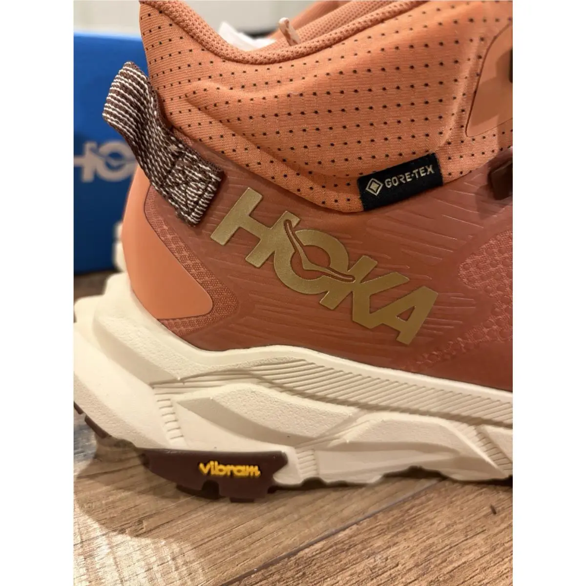Hoka One Womens Trail Code Gtx Gore-tex Hiking Boots Sun Baked Shortbread 9