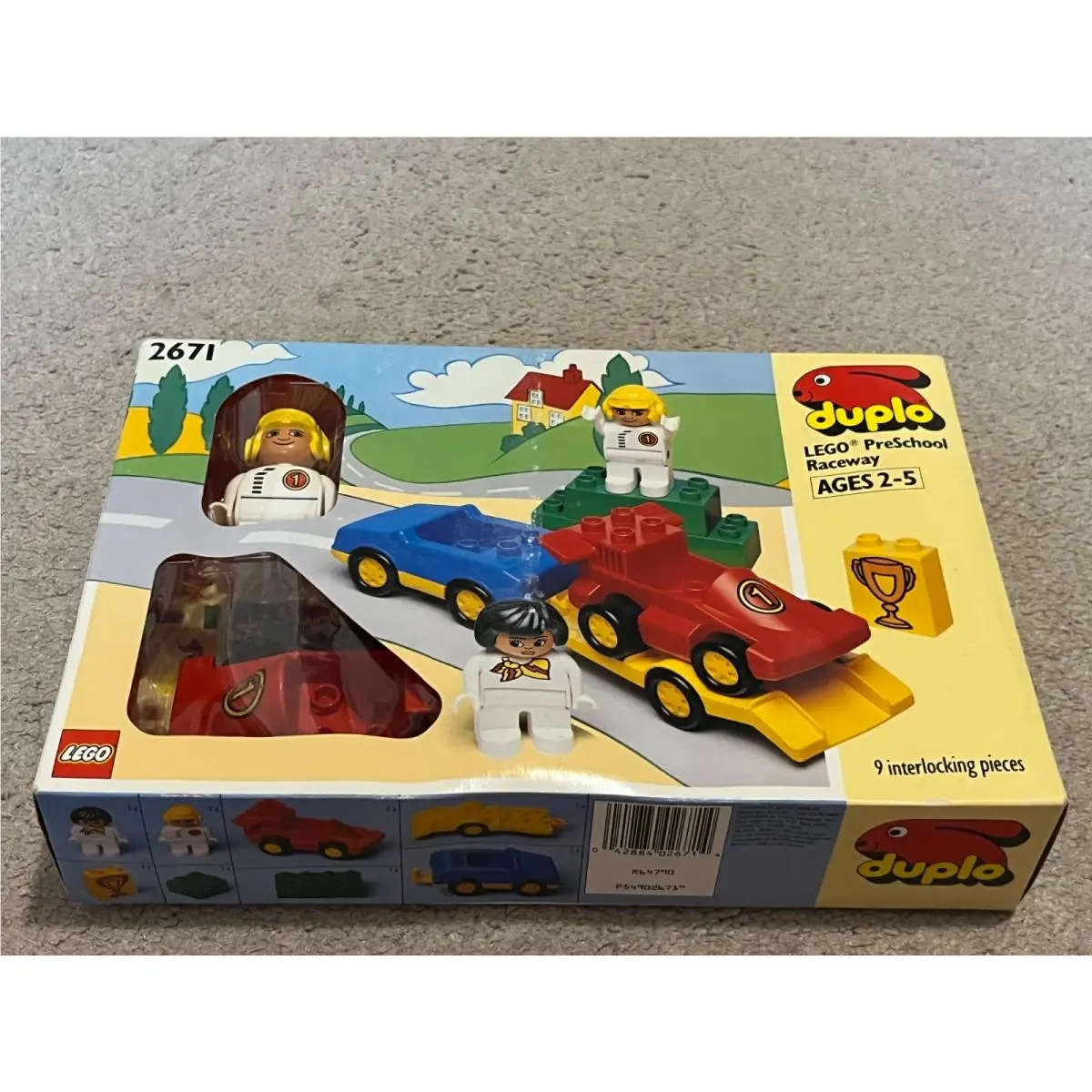 Very Rare Vintage 1991 Lego Duplo 2671 Racing Team Rally