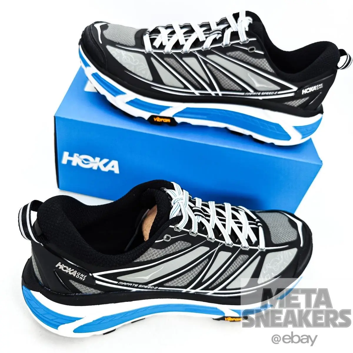 Hoka shoes - Hoka One One Mafate Speed - 1126851 BWHT - Black 8