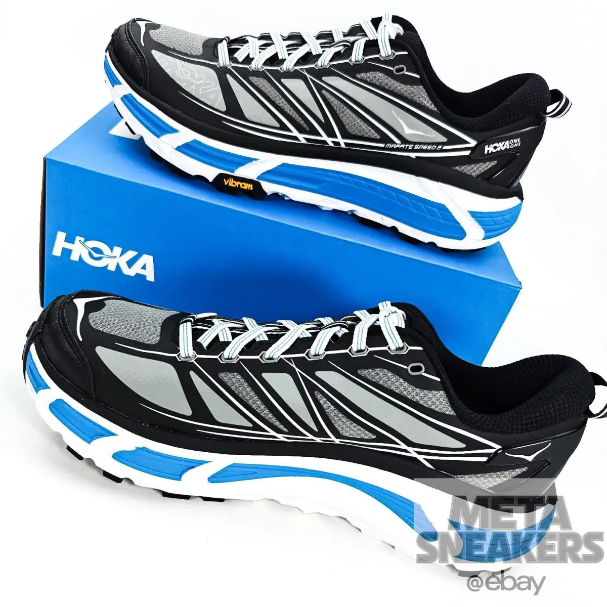 Hoka shoes - Hoka One One Mafate Speed - 1126851 BWHT - Black 10