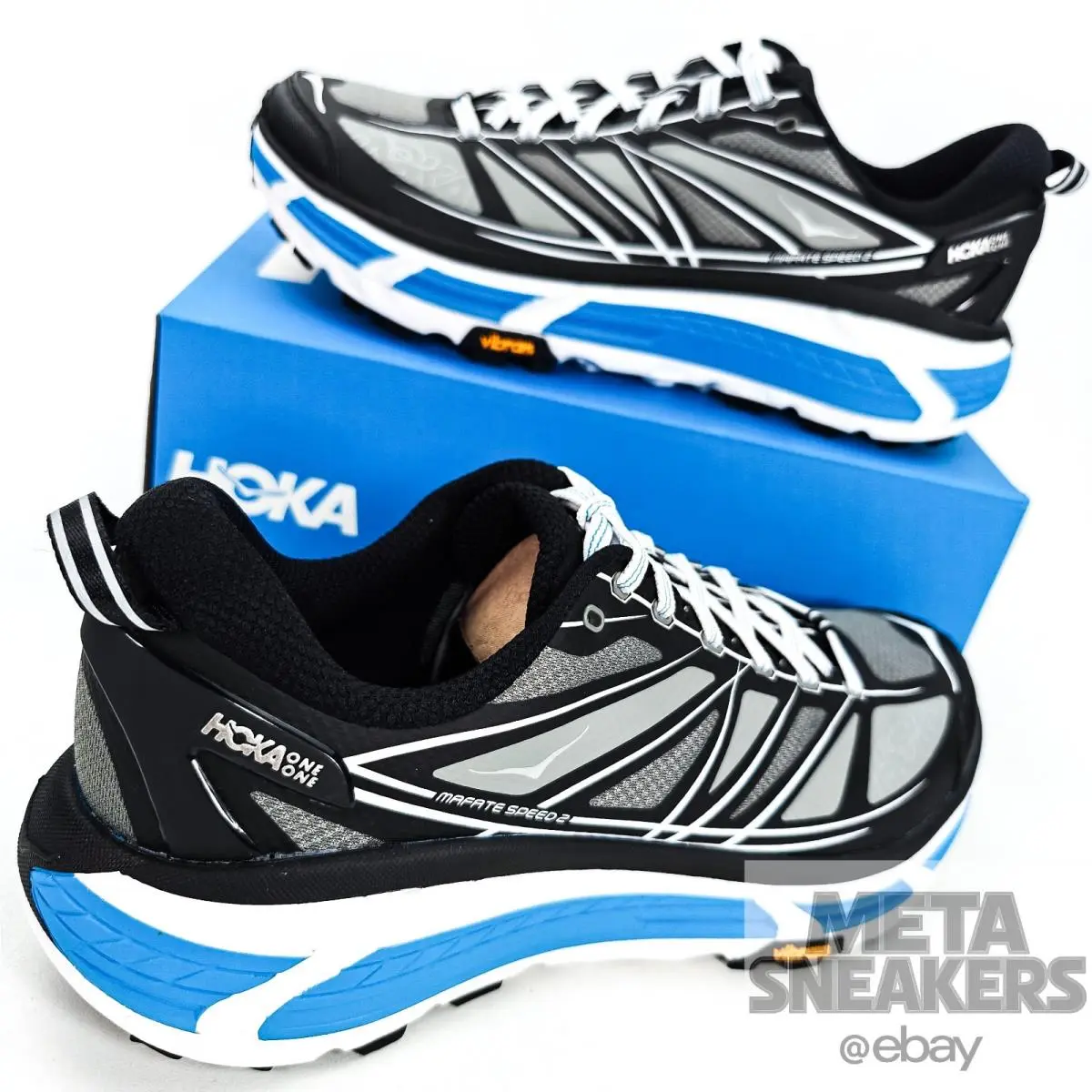 Hoka shoes - Hoka One One Mafate Speed - 1126851 BWHT - Black 12