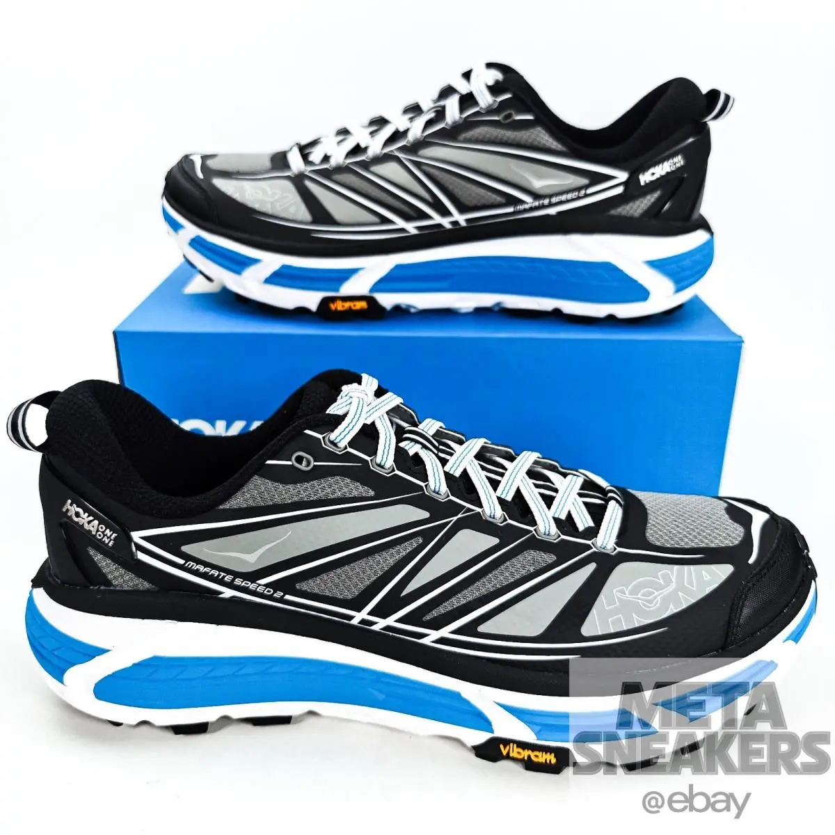 Hoka shoes - Hoka One One Mafate Speed - 1126851 BWHT - Black 7