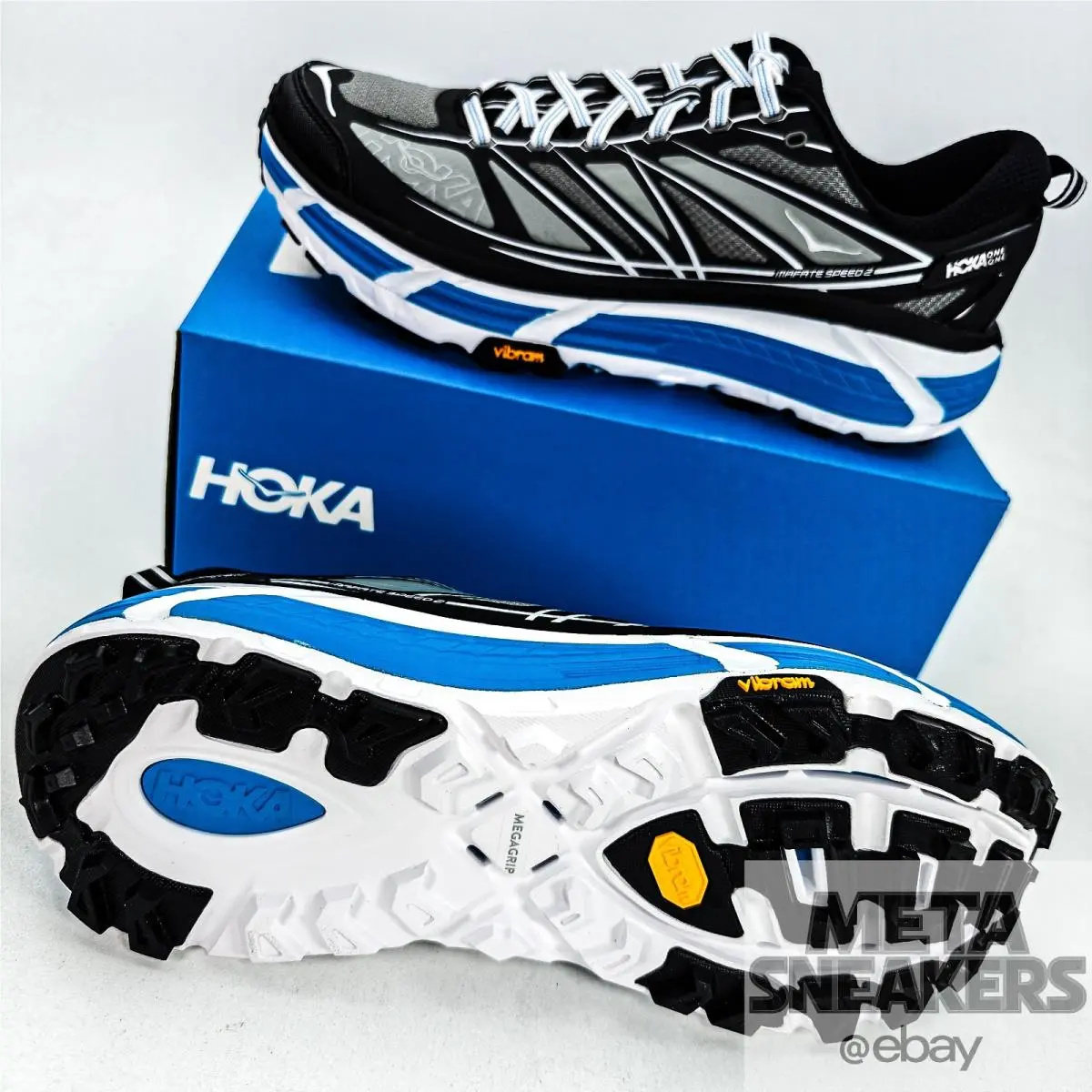 Hoka shoes - Hoka One One Mafate Speed - 1126851 BWHT - Black 9
