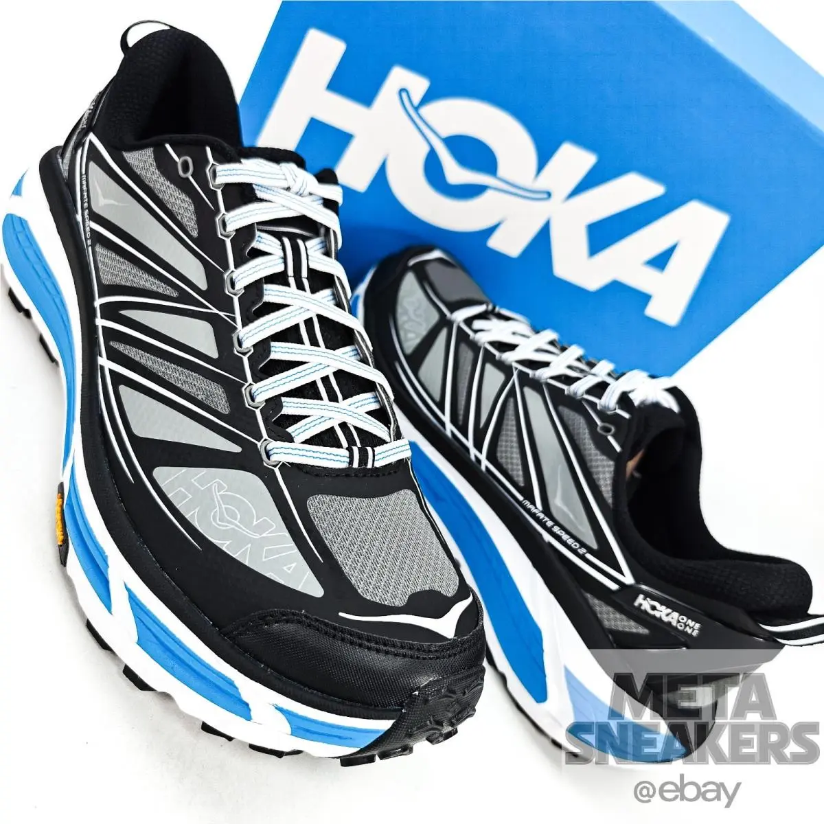 Hoka shoes - Hoka One One Mafate Speed - 1126851 BWHT - Black 4