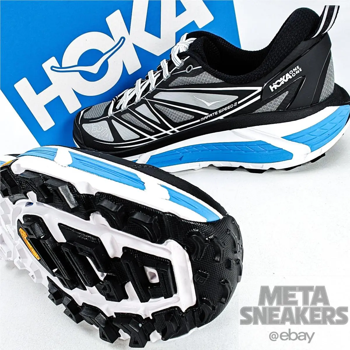 Hoka shoes - Hoka One One Mafate Speed - 1126851 BWHT - Black 5