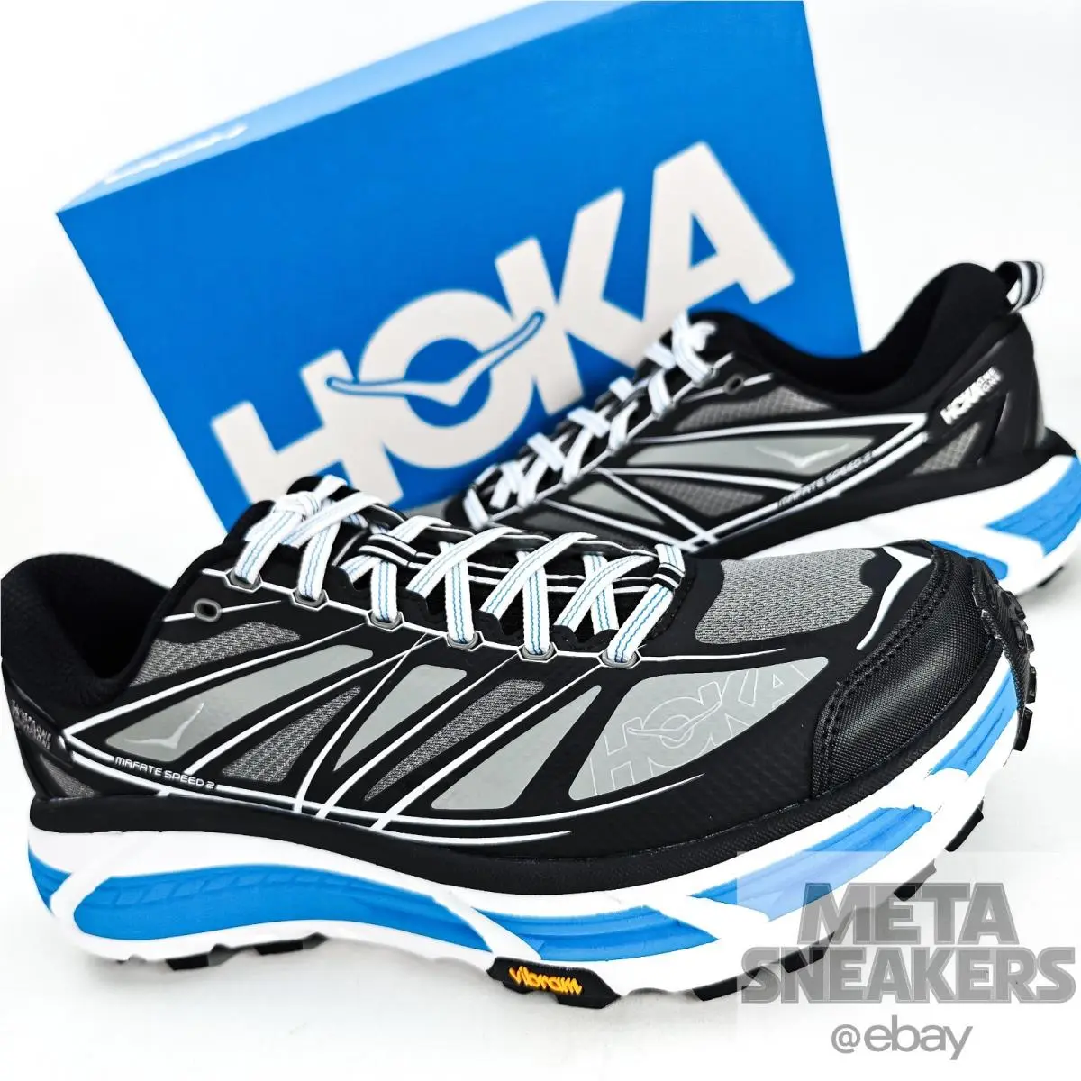 Hoka shoes - Hoka One One Mafate Speed - 1126851 BWHT - Black 6