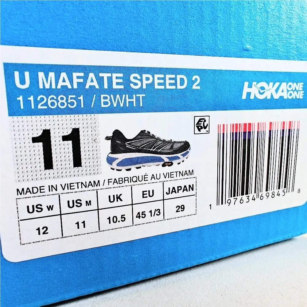 Hoka shoes - Hoka One One Mafate Speed - 1126851 BWHT - Black 0