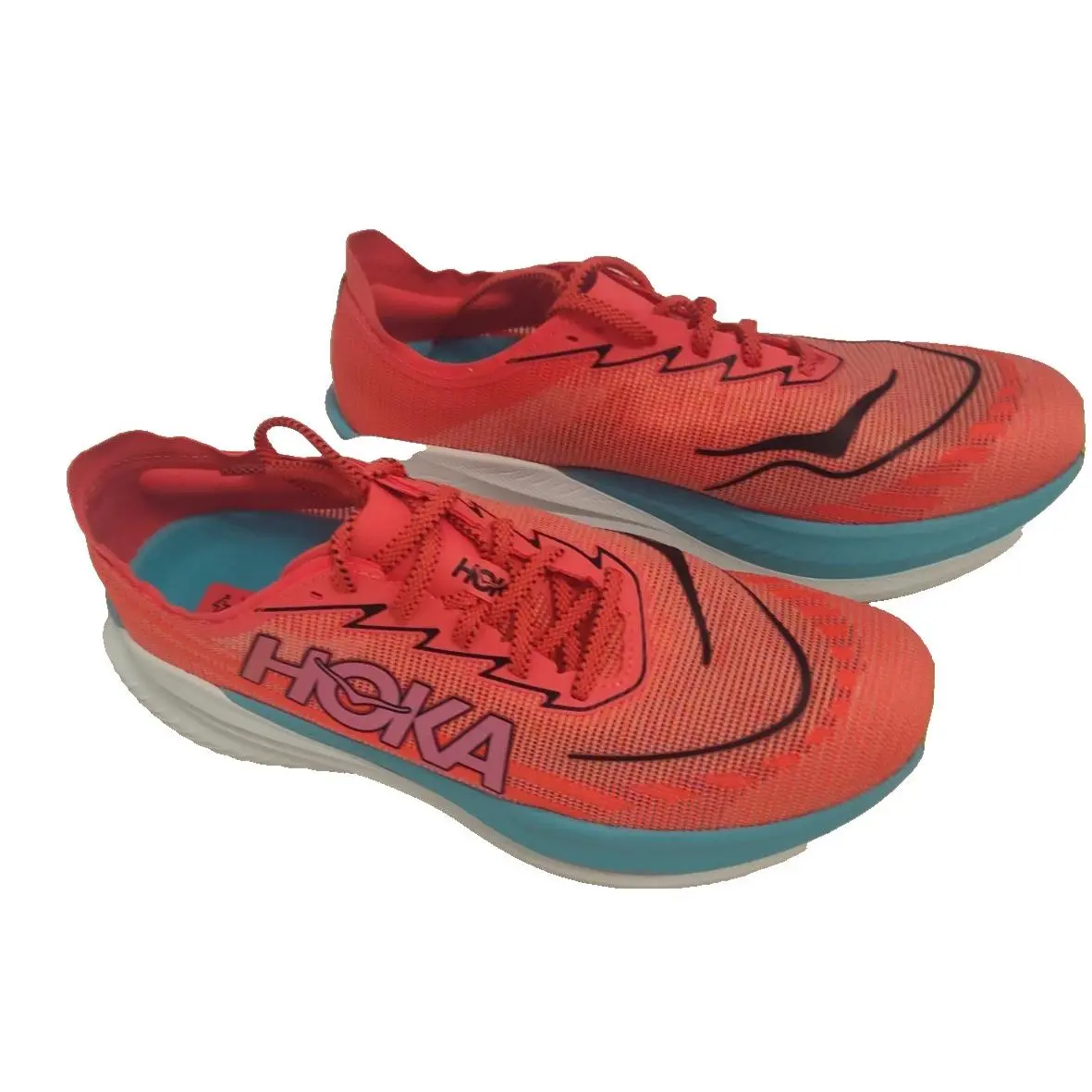 Hoka Men`s One One Mach X 2 Running Shoes Sneakers Electric Coral 11.5D