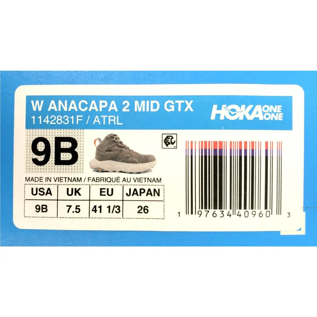 Hoka shoes - HOKA One One Anacapa 2 Mid GTX - 1142831F - Gray (UPC: 197634409603) 5