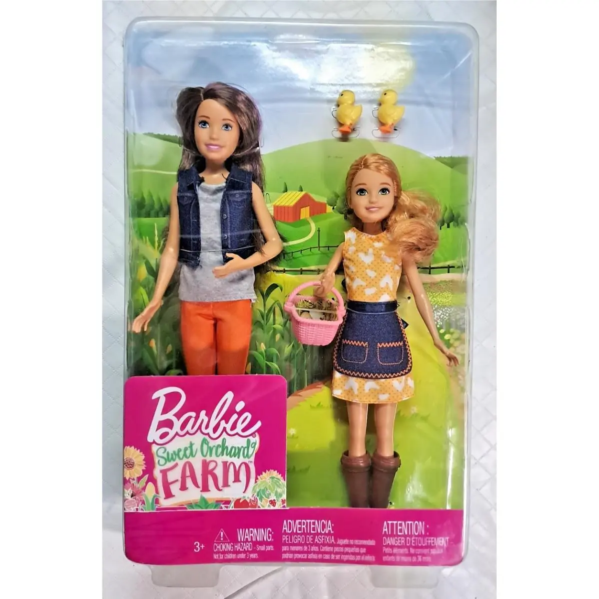Barbie Sweet Orchard Farm Playset Skipper Stacie Dolls Basket Chicks