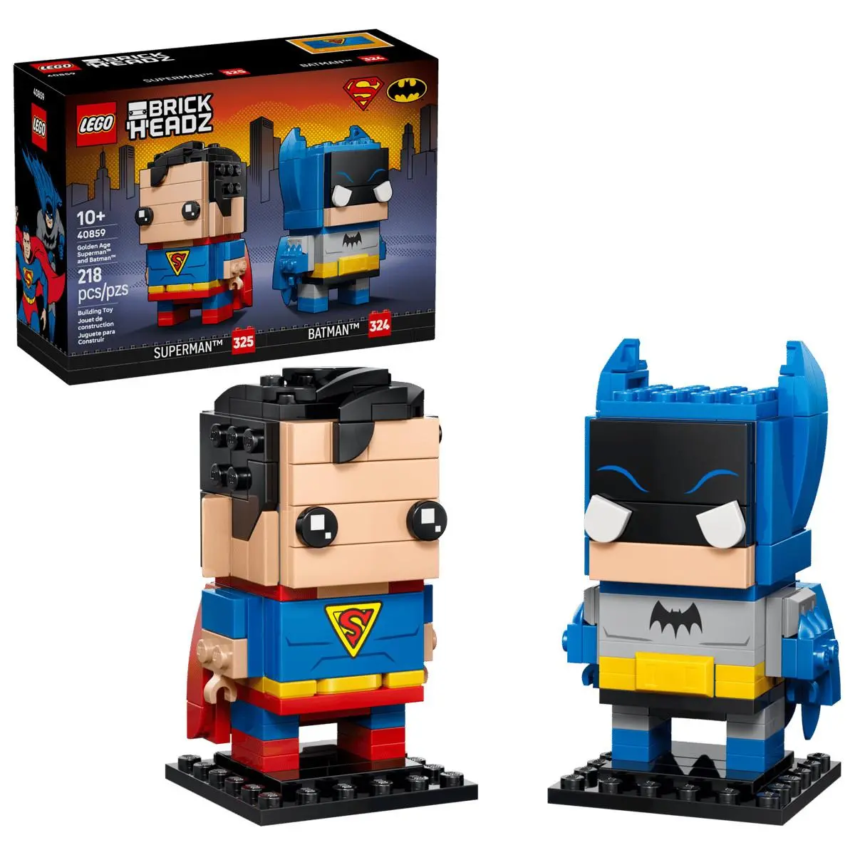 Lego 40859 Brickheadz DC Comics Golden Age Superman™ and Batman™ Figures