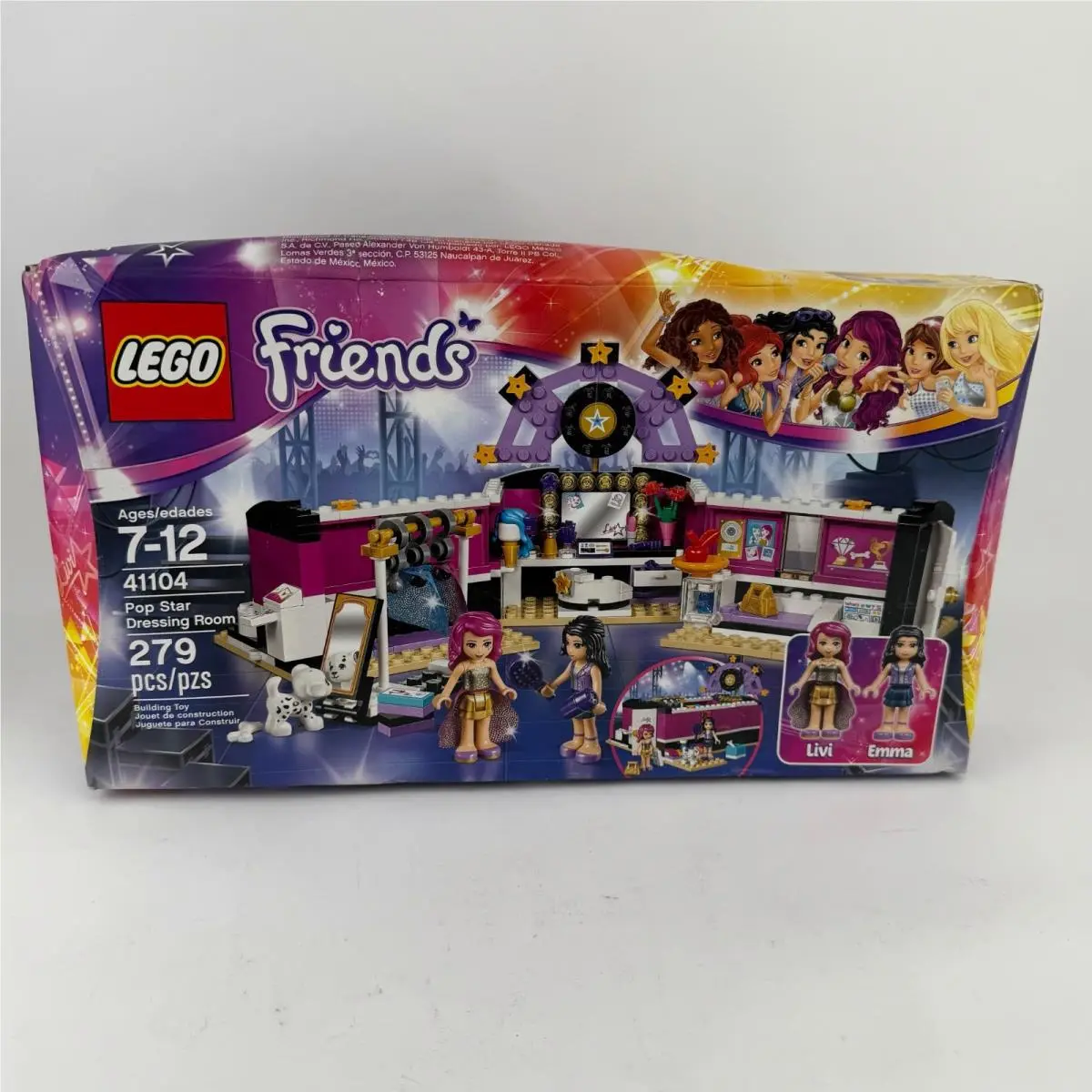 Lego Friends: Pop Star Dressing Room 41104 Distressed Packaging