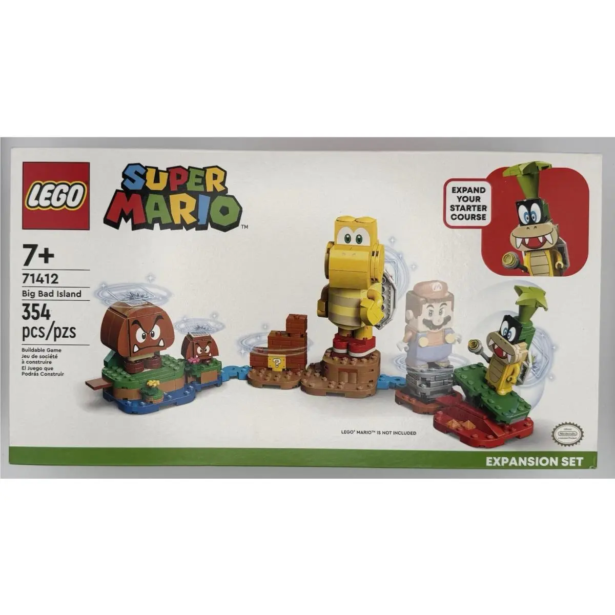 Lego Super Mario: Big Bad Island Expansion Set 71412 --354 Pc Retired