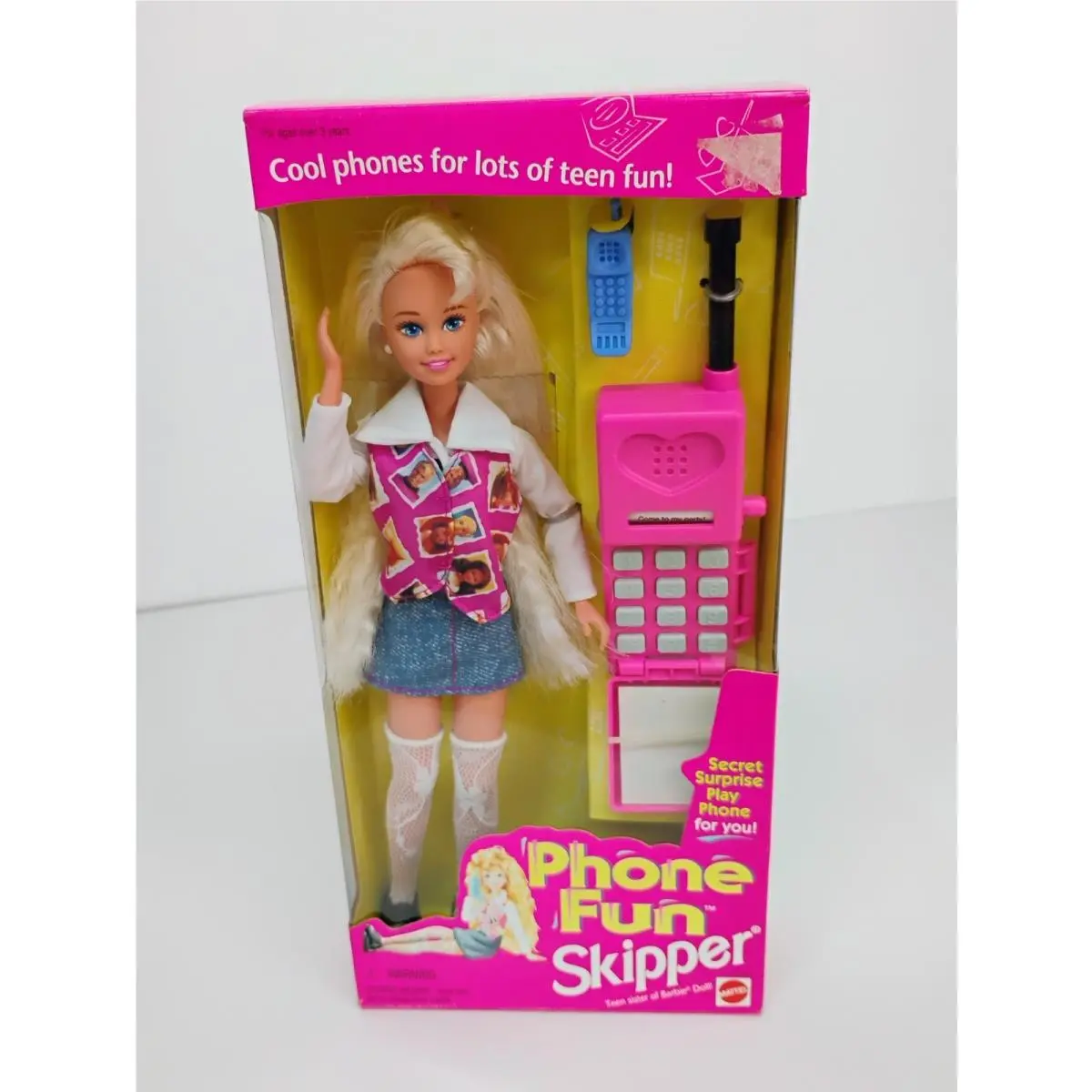 1995 Barbie Phone Fun Skipper Mattel Doll 14312 7B