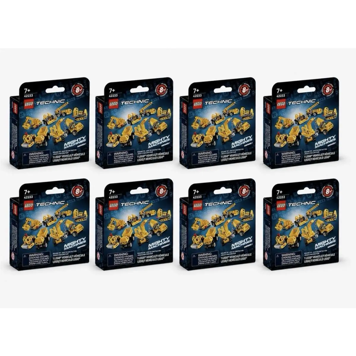 Lego 42233 Technic Mighty Machines Series 1 - Complete Set of 8 IN Stock