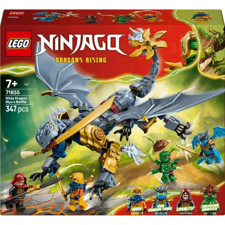 Lego Ninjago Ninja Dragon Riyu’s Battle 71855 Building Toy Set 4 Minifigures