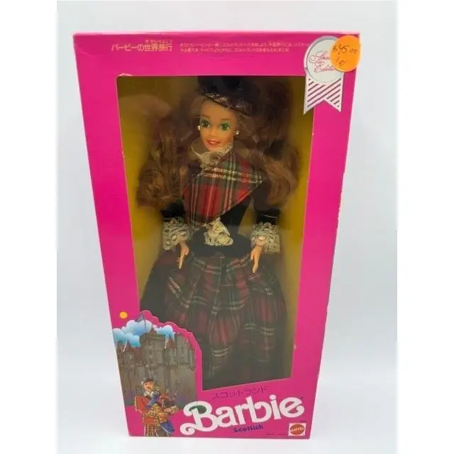 Vintage 1990 Scottish Barbie Dolls of The World Japanese Edition Mattel 9845