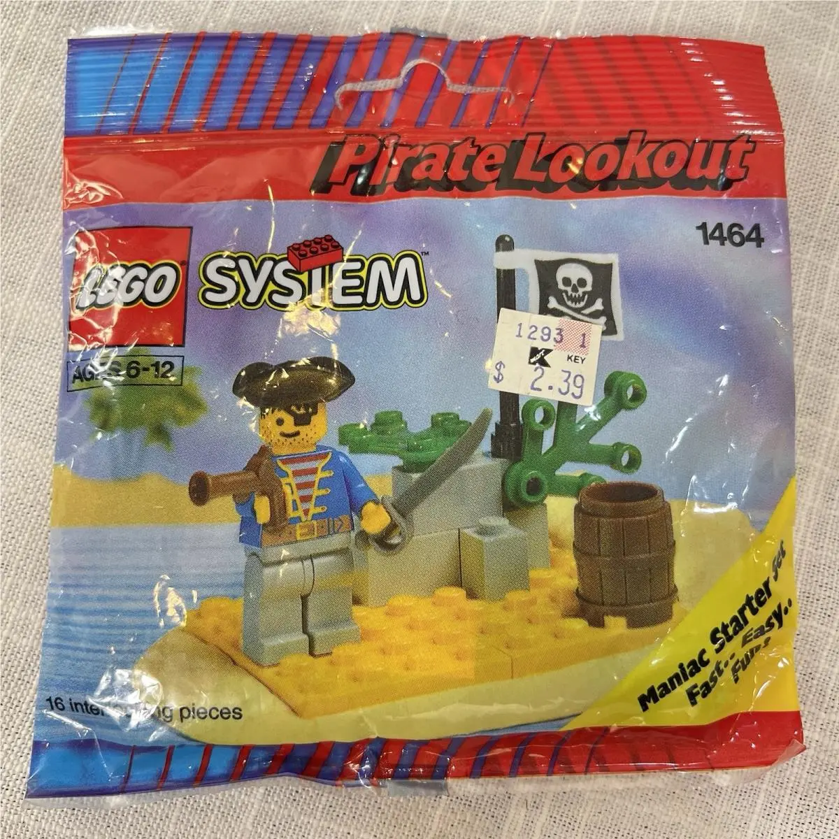 Lego System Pirate Lookout 1464 Vintage 1992 Retired Poly Bag