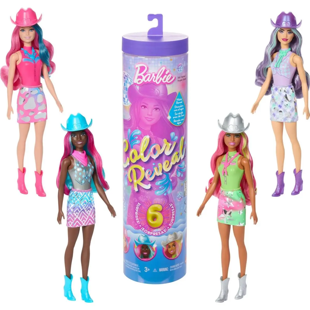 Barbie Color Reveal Disco Star Series Doll with 6 Surprises For Kids 3+