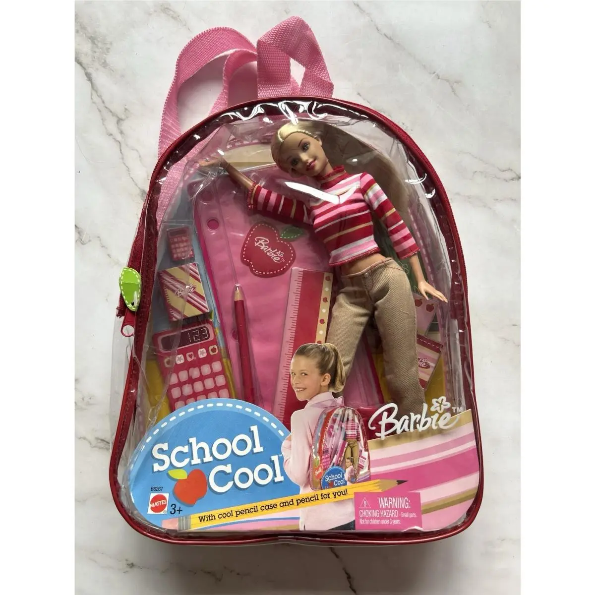 Mattel 2003 School Cool Barbie Doll Backpack B6267