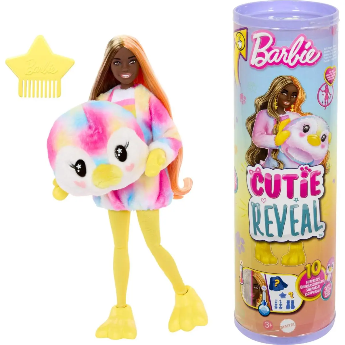 Barbie Cutie Reveal Doll Accessories Color Dream Series Tie-dyed Penguin Cos