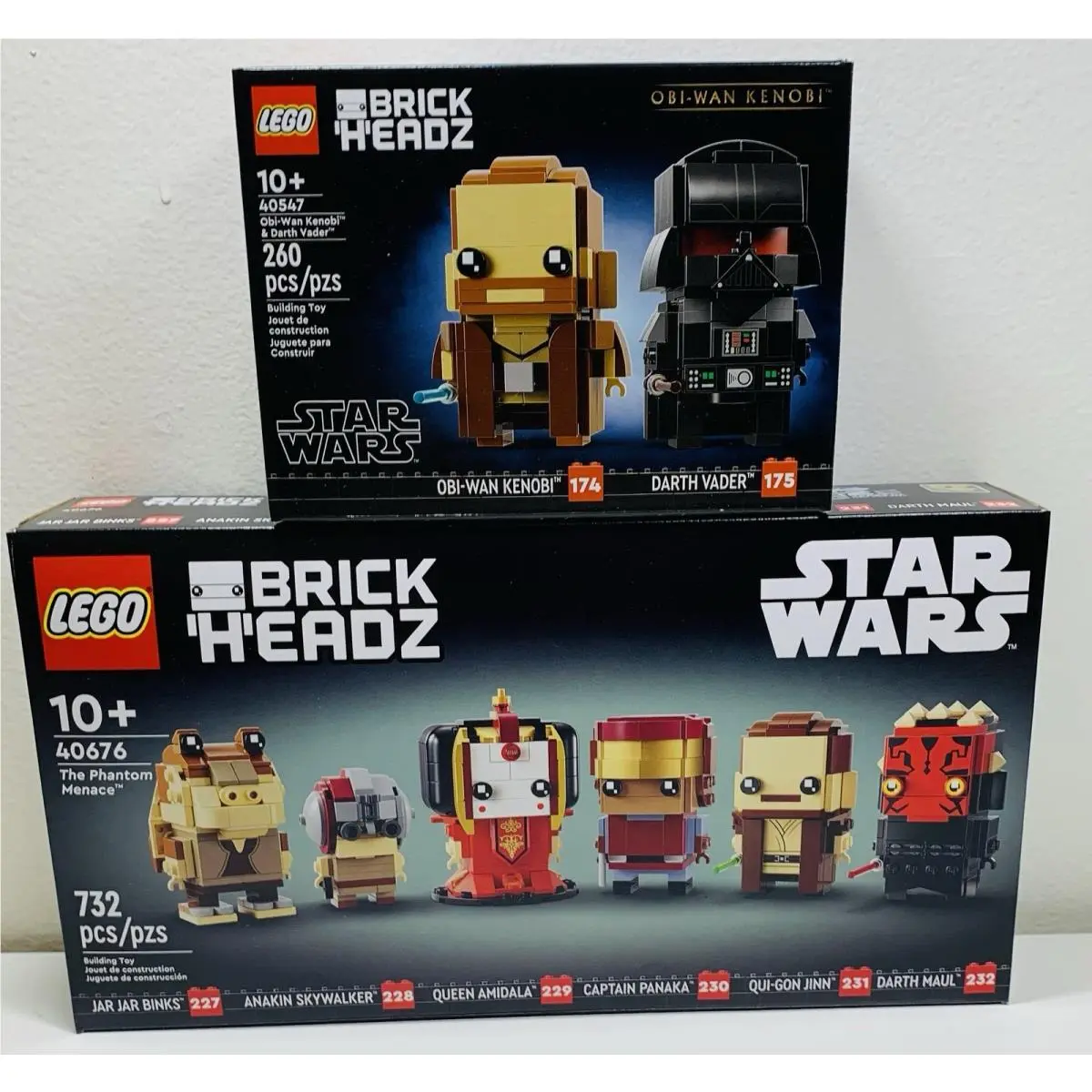 Lego Star Wars Brickheadz 40676 40547 8 Figures in 2 Retired Sets