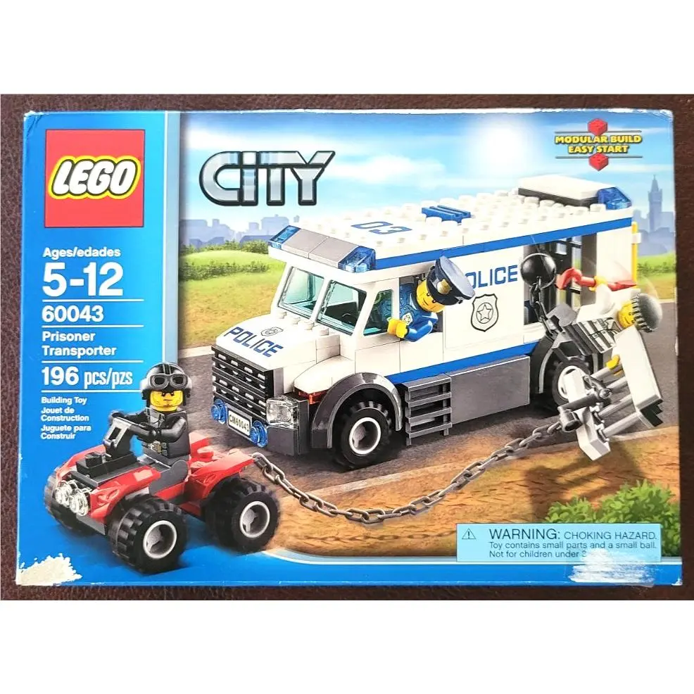 Lego City Prisoner Transporter 60043 Truck Atv Police Building Set 2014