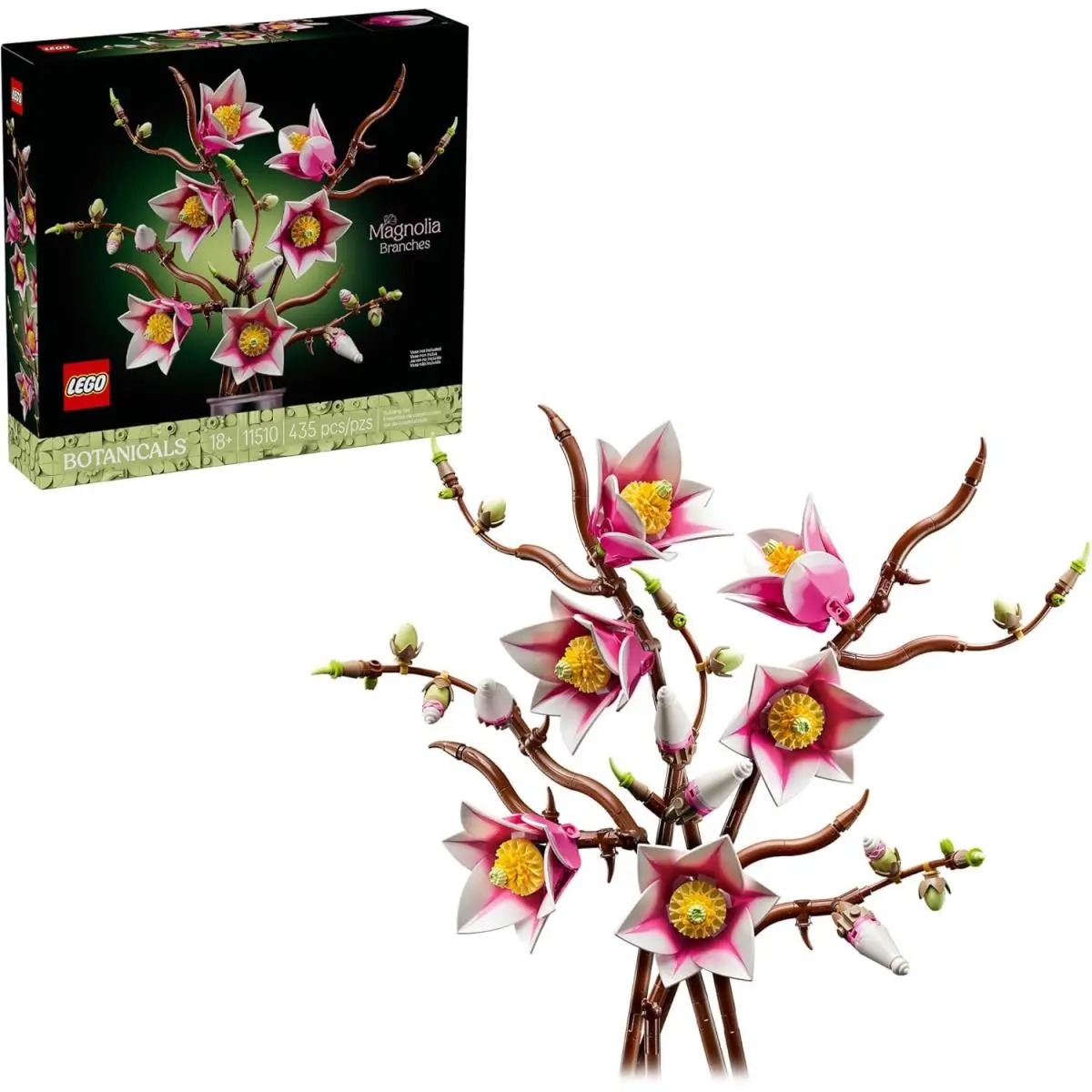 Lego Botanicals Magnolia Branches Building Set For Adults Ages 18+ - Gifts For
