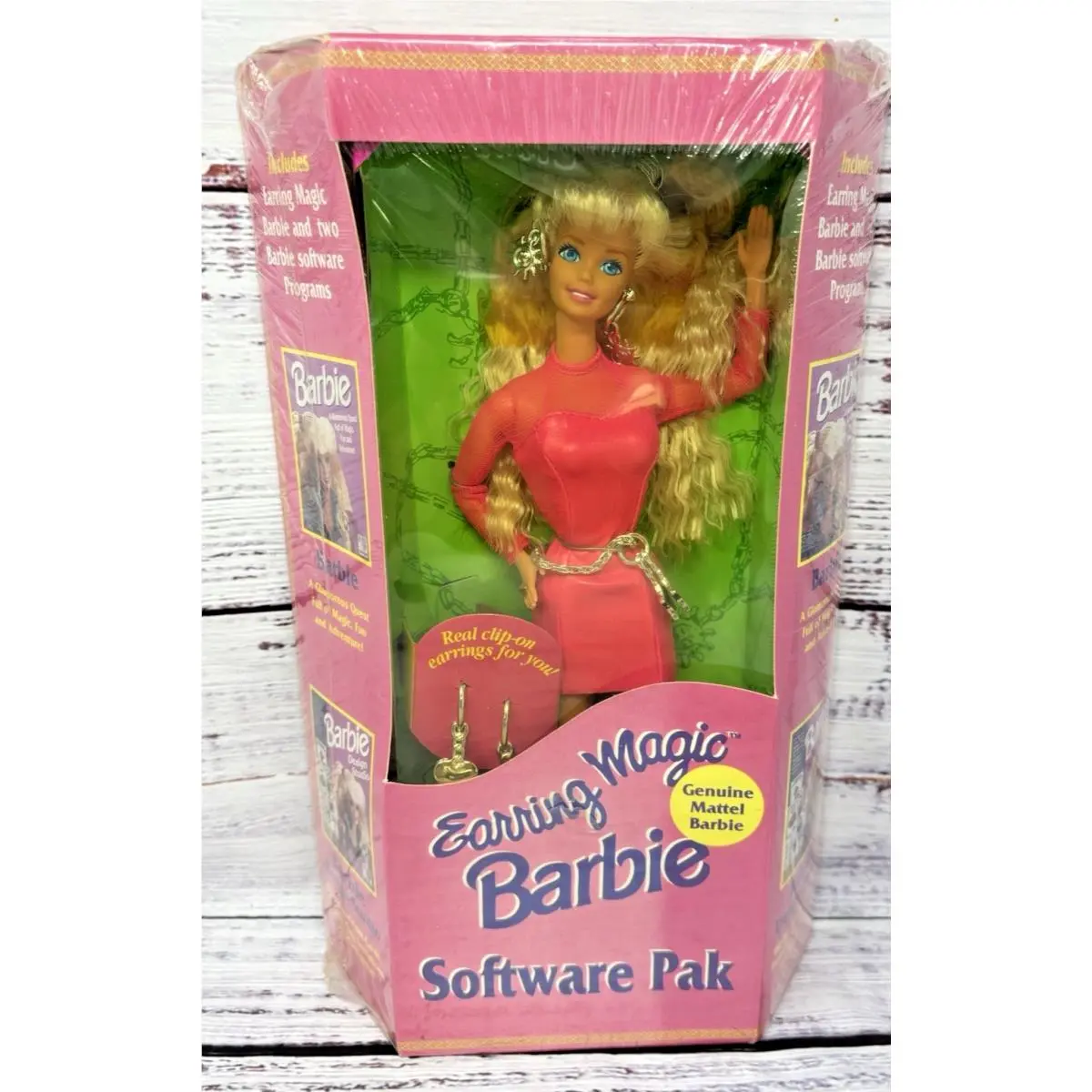 Vintage 1991 Barbie Earring Magic Software Pak in Shrink Wrap Radio Shack Nrfb