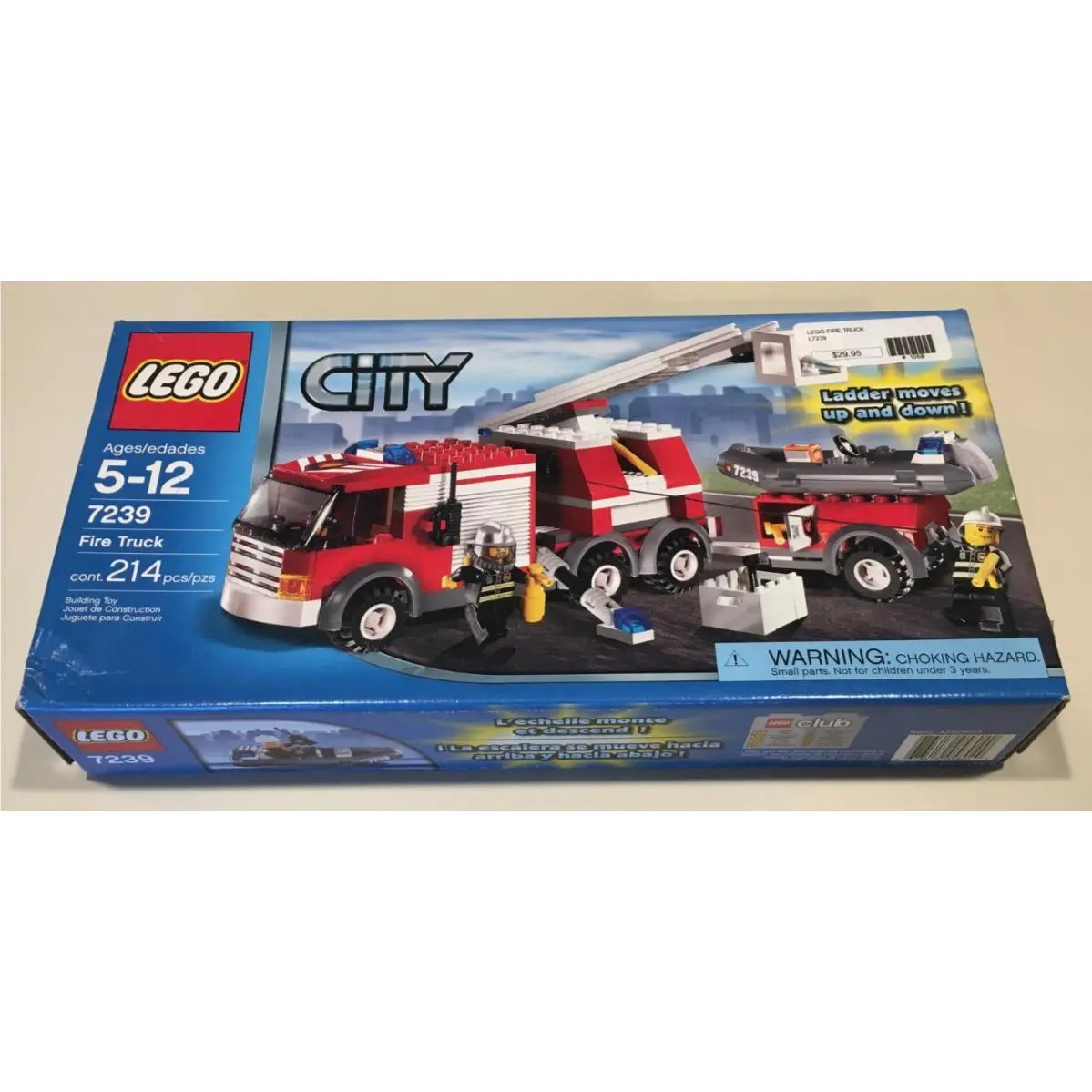 Lego City Town 7239 Fire Truck 2007 Edition Retired Building Set