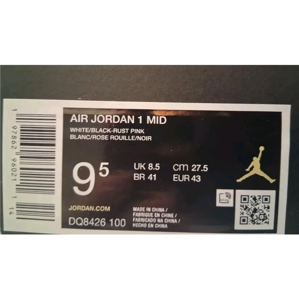 Nike shoes - Air Jordan 1 - Air - DQ8426-100 - white/black-rust pink 7